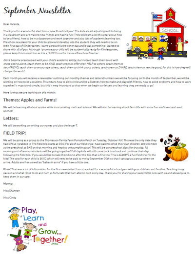 September Newsletter
